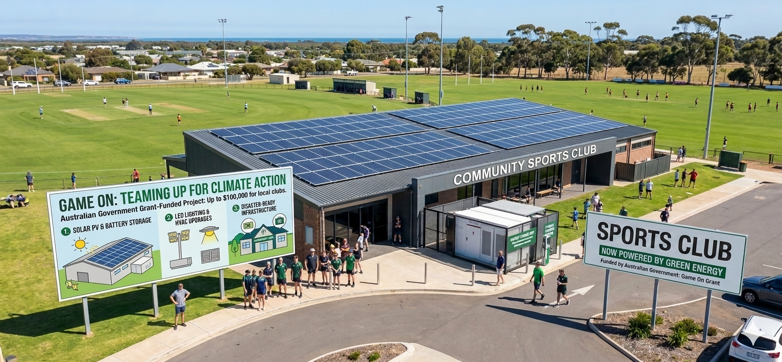 Game On: Teaming Up for Climate Action Grant 2026 – Sports Club Solar, Battery & Sustainability Funding Guide