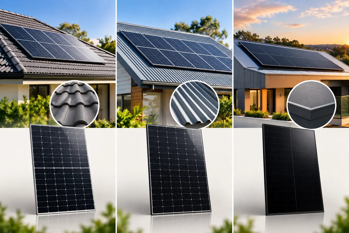 Guide to choosing Jinko, Longi or AIKO solar panels by roof, budget and efficiency