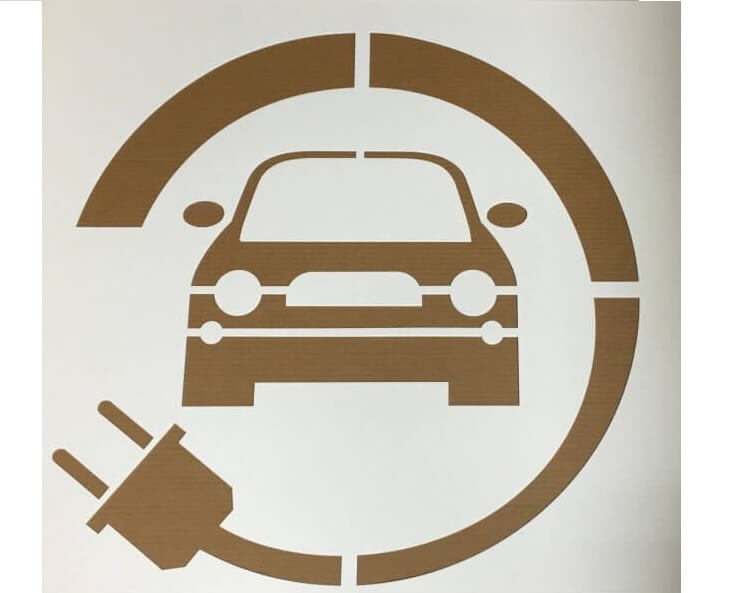 Electric Vehicle Parking Space Stencil