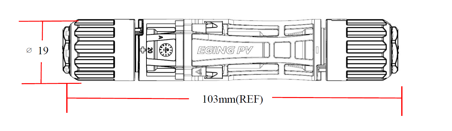 Eging DC Connector 1500V for EG-475NT60-HLV and EG-440NT54-HLV