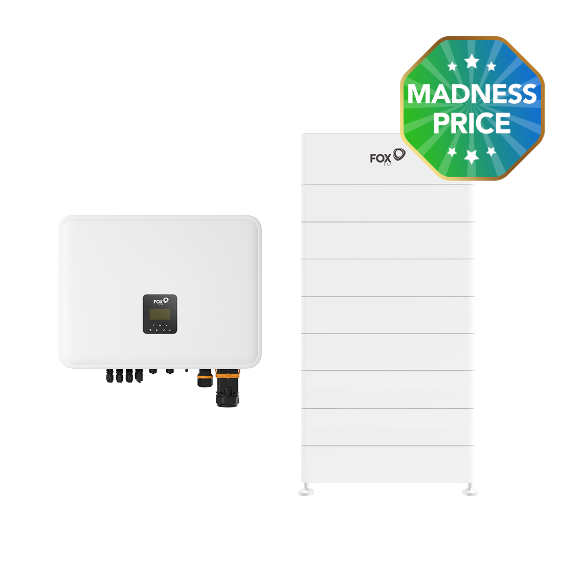 FOXESS H3 10kW Hybrid Inverter +41.94kWh Storage for New Solar Battery System (3P Property)