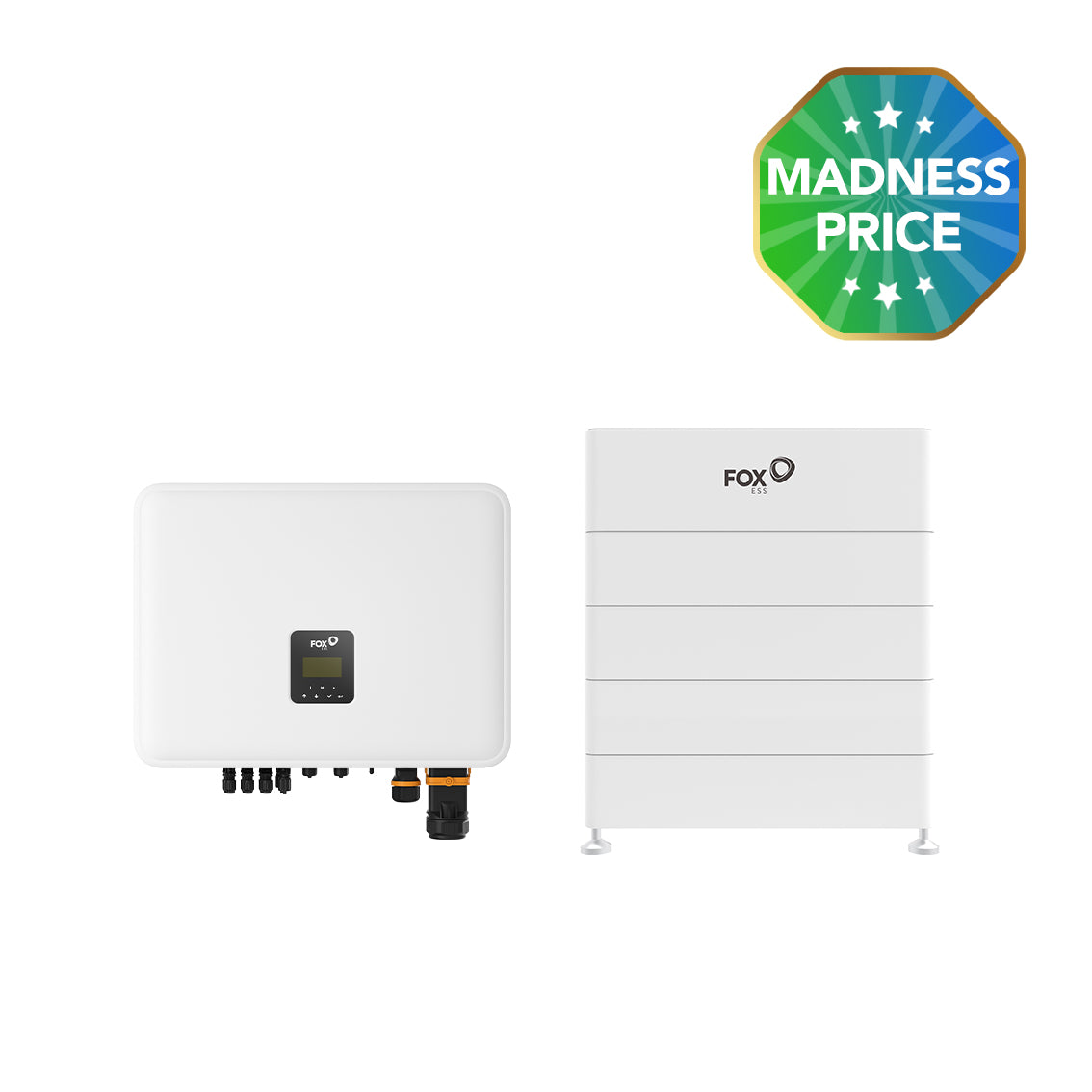 FOXESS H3 Smart 5.0kW Hybrid Inverter (6CTs) + 29.95kWh CQ6 Storage for New Installation or AC Coupled System (3P Property)