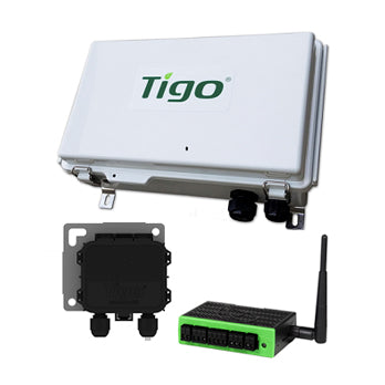 Tigo Com kit includes Cloud Connect Advanced (CCA), Tigo Access Point (TAP), 120/240V AC PS and Outdoor Encl.