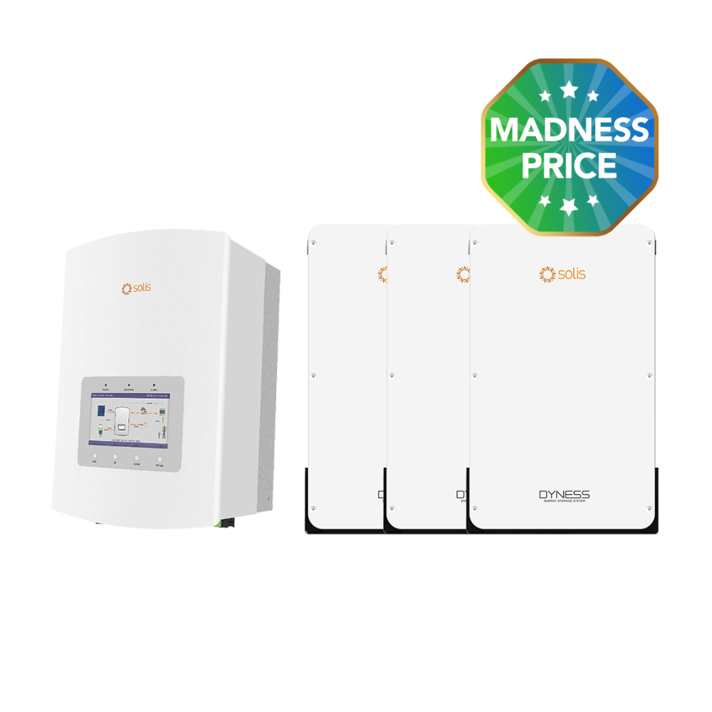 Solis S5 EH 5KW + Solis-Dyness 30.72 KWH AC Coupled Battery System (3P Property)