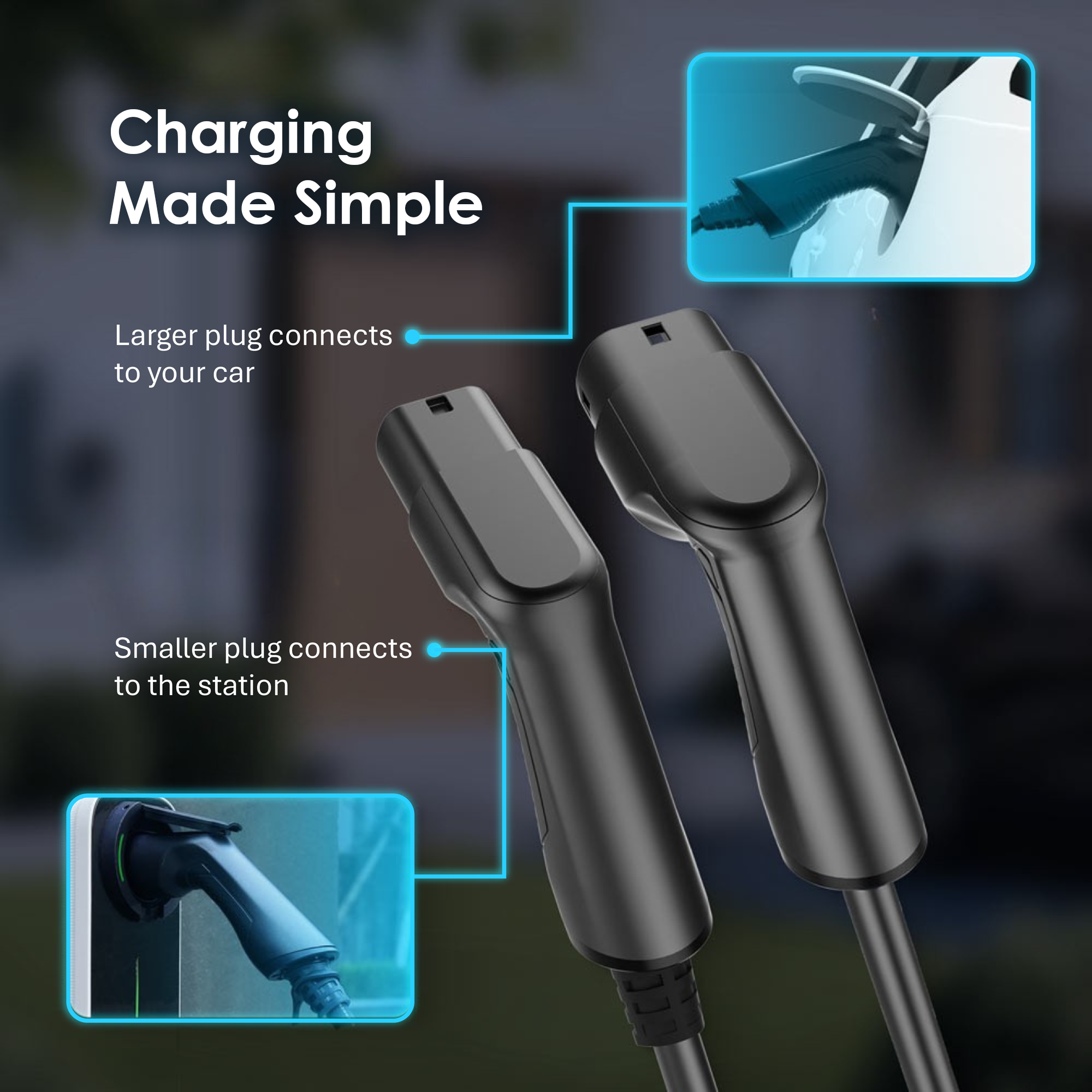 Type 2 to Type 2 EV Charging Cable | 5 Metres | 7kW