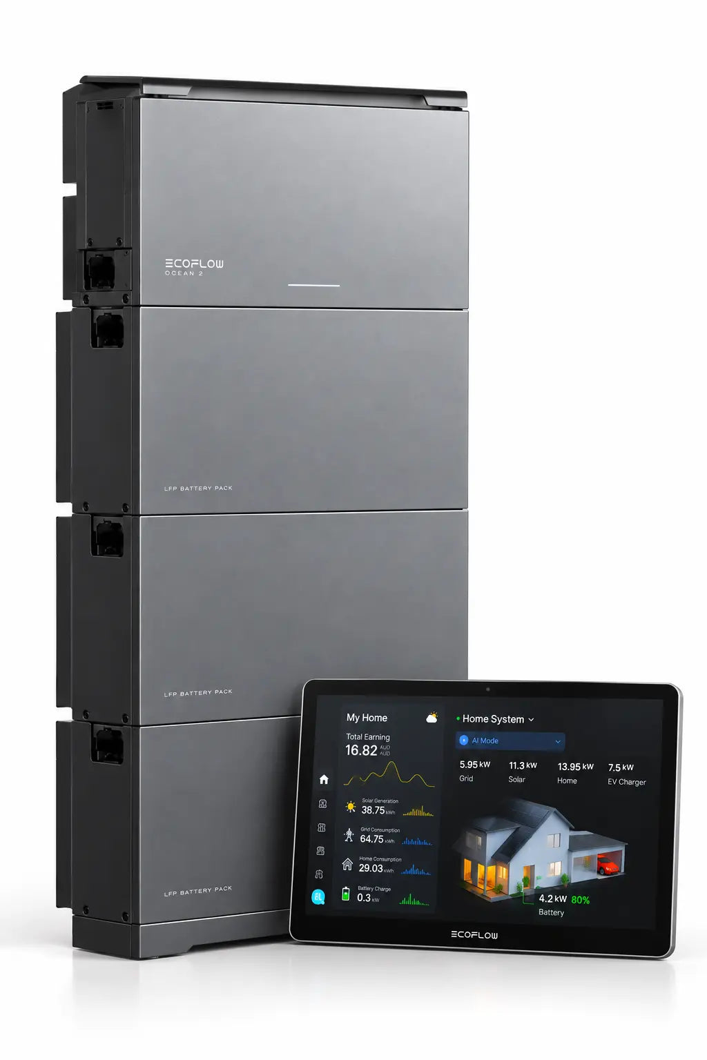 EcoFlow OCEAN 2 Plus 10kW/12kW + 25kWh Single-Phase Battery Installation