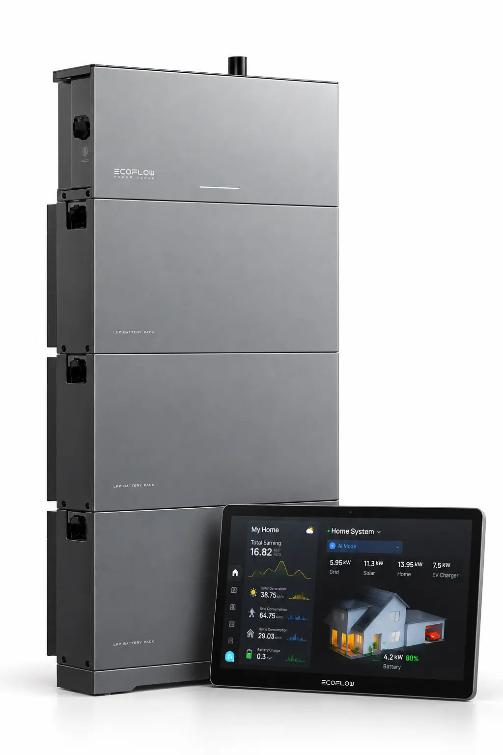 EcoFlow PowerOcean 5kW + 20kWh Single-Phase Battery Installation