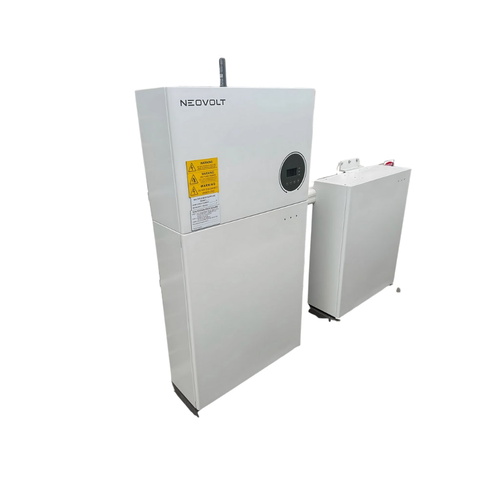 Neovolt 9.6 kWh Battery - White (BW-BAT-9.6P I) + Neovolt BW 5 kW 1 Phase 2 MPPT DC Coupled Hybrid - White (BW-INV-SPH5K (AS4777-2 2020))