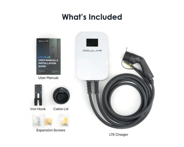 Ocular LTE Plus V3 | w/6m Type 2 Cable | 7kW Single Phase