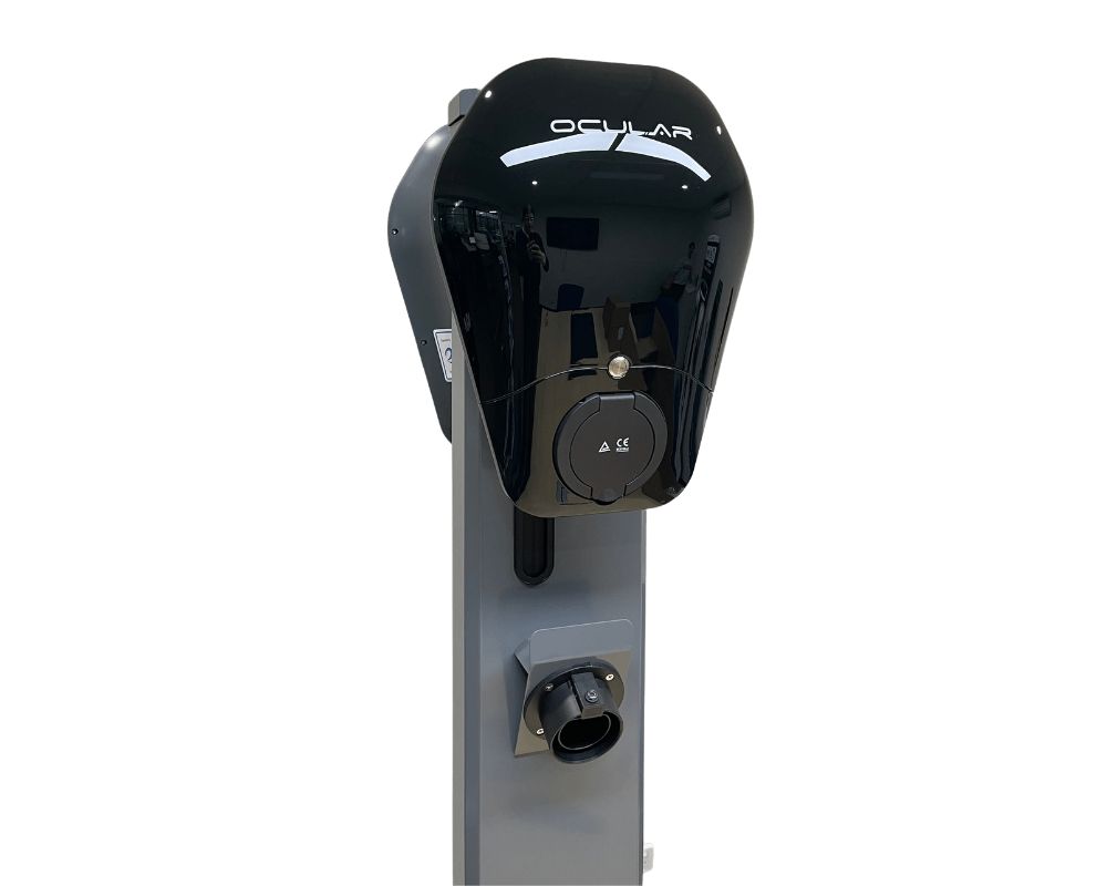 Ocular IQ EV Station Stand Dual | Powder Coated Steel