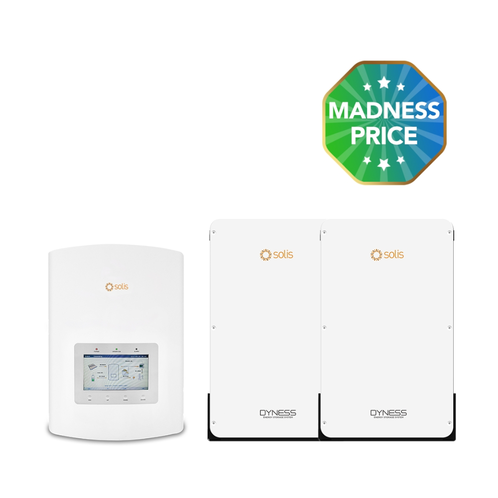 Solis S6 EH 5KW + Solis-Dyness 20.48 KWH for New Solar Battery System (1P Property)