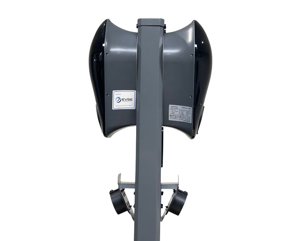 Ocular IQ EV Station Stand Dual | Powder Coated Steel