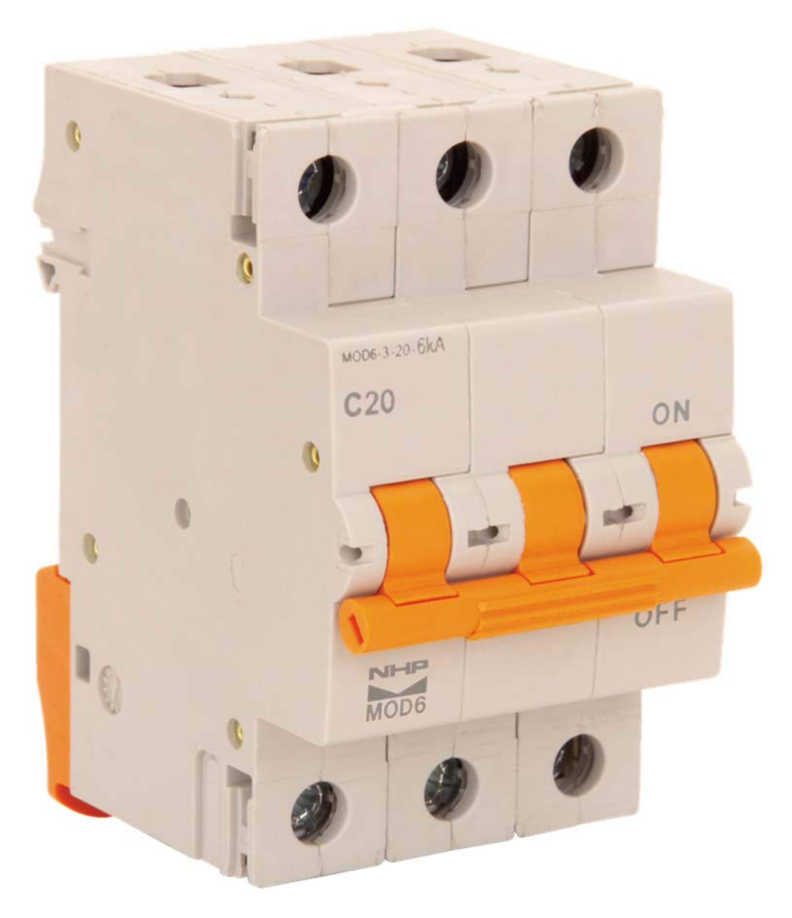 NHP MCB 3 POLE 32A 6KA C CURVE (MOD6332)