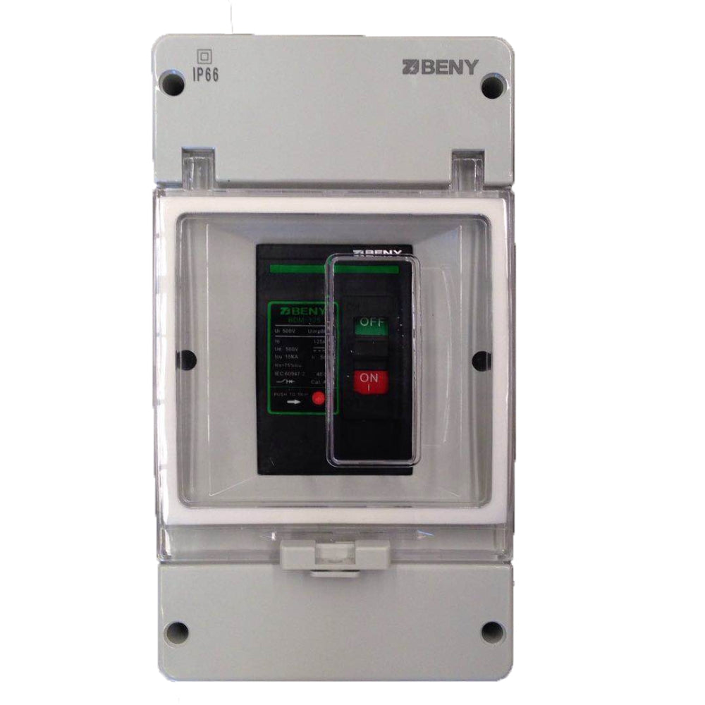 ZJBeny Battery DC Breaker 500V/125A w/2P enclosure (BDM-125)